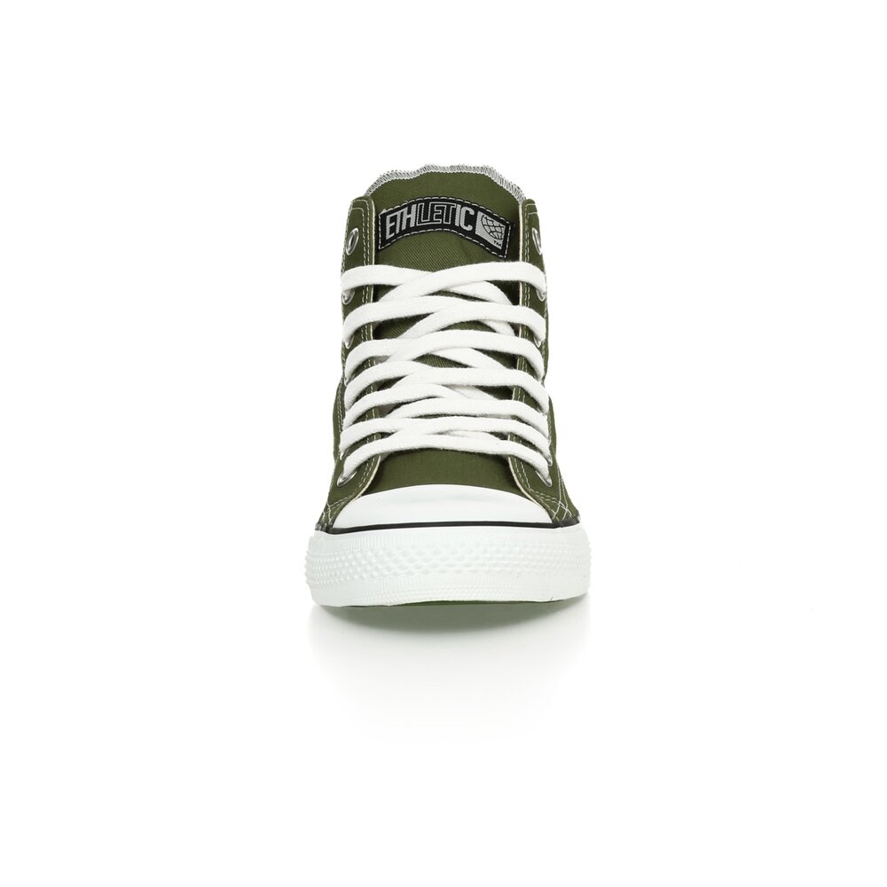 Fair Trainer White Cap Hi Cut Classic Camping Green | Just White