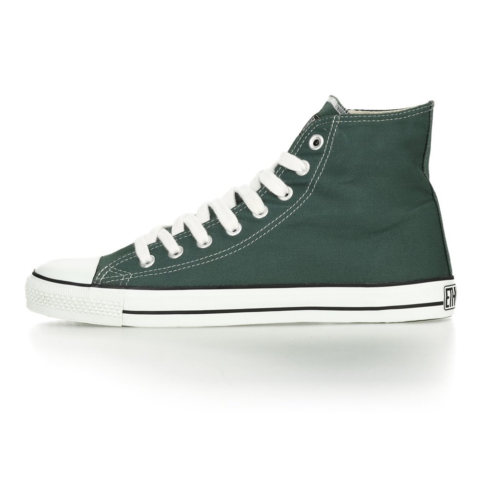 Fair Trainer White Cap Hi Cut Classic Reseda Green | Just White