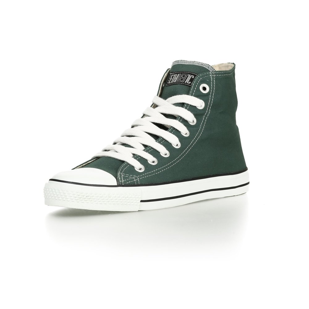 Fair Trainer White Cap Hi Cut Classic Reseda Green | Just White