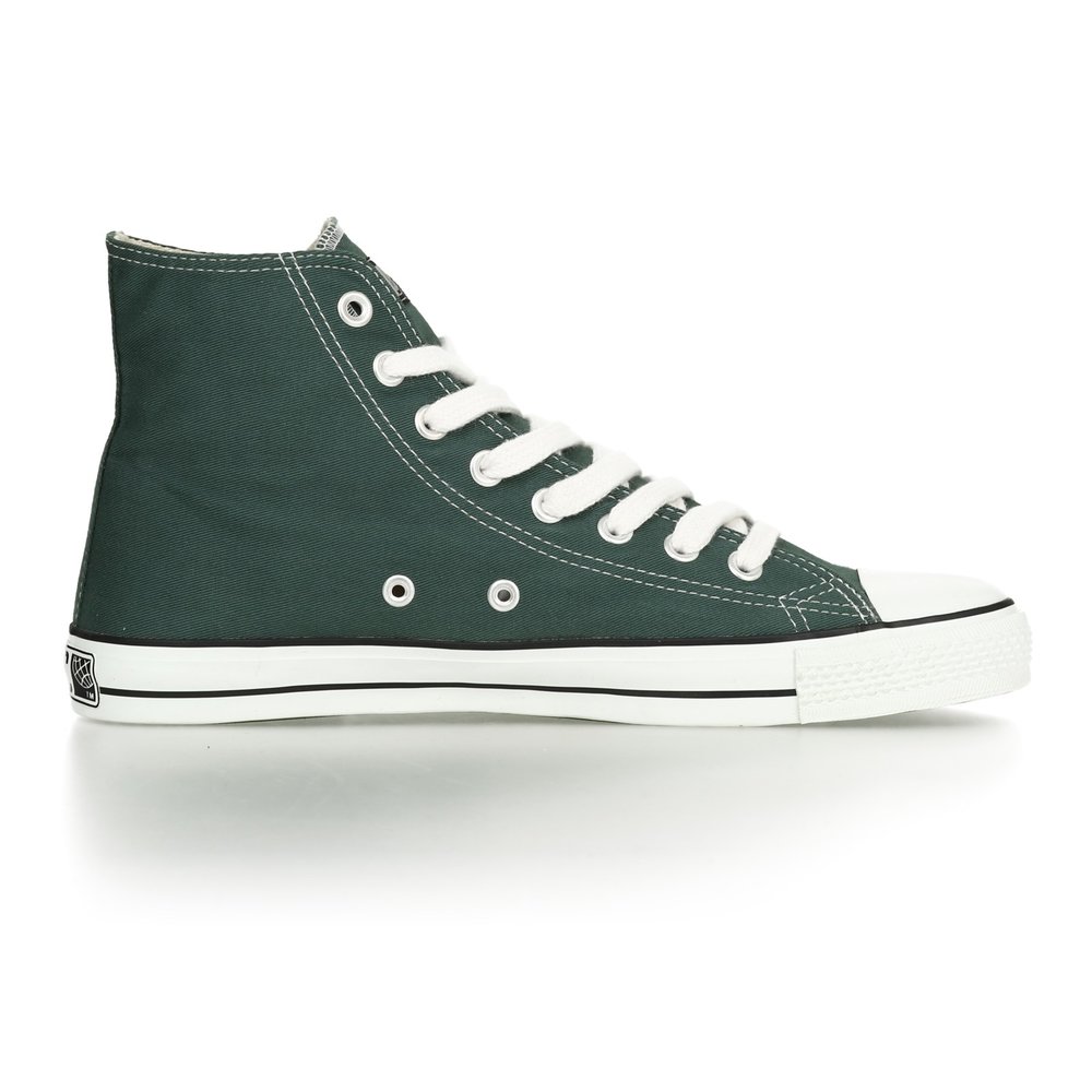 Fair Trainer White Cap Hi Cut Classic Reseda Green | Just White