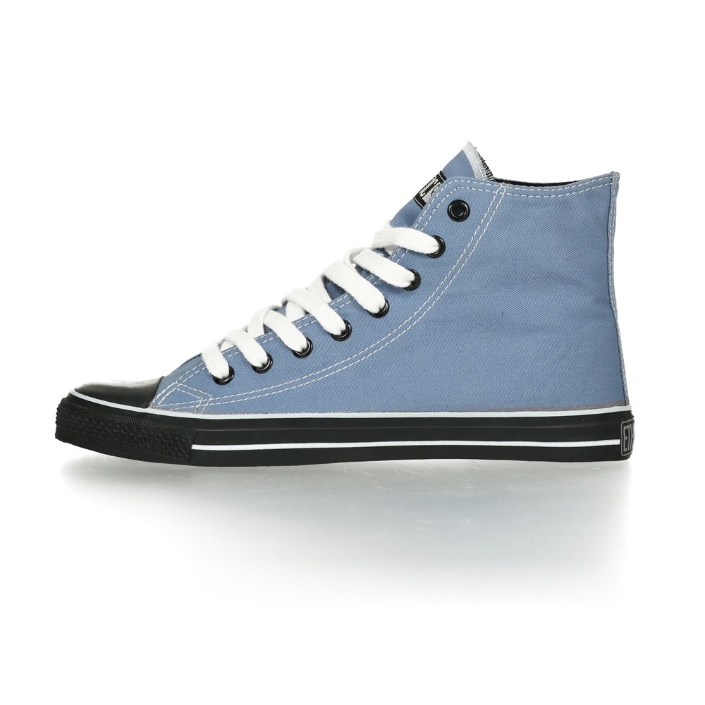 ETHLETIC Fair Trainer Black Cap Hi Cut Collection 16 Pale Denim | Jet Black