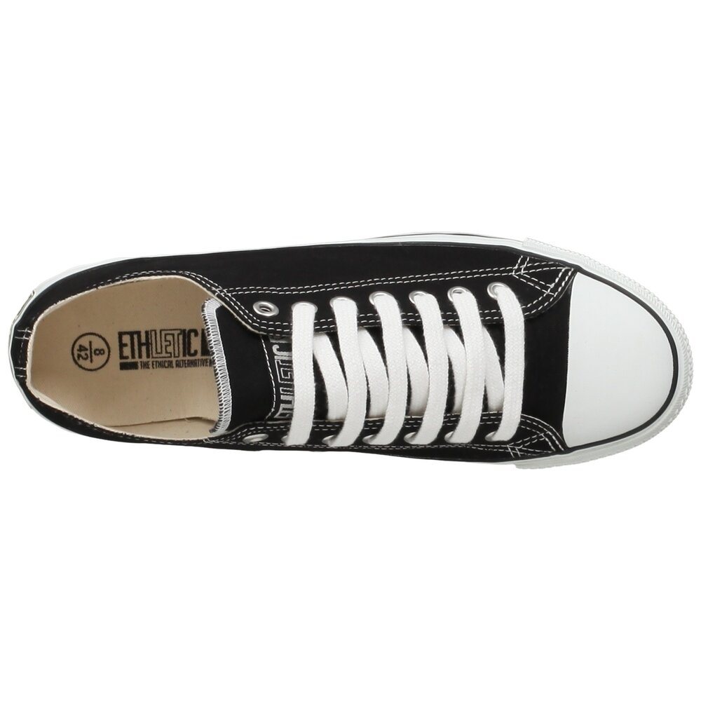 Fair Trainer White Cap Lo Cut Classic Jet Black | Just White