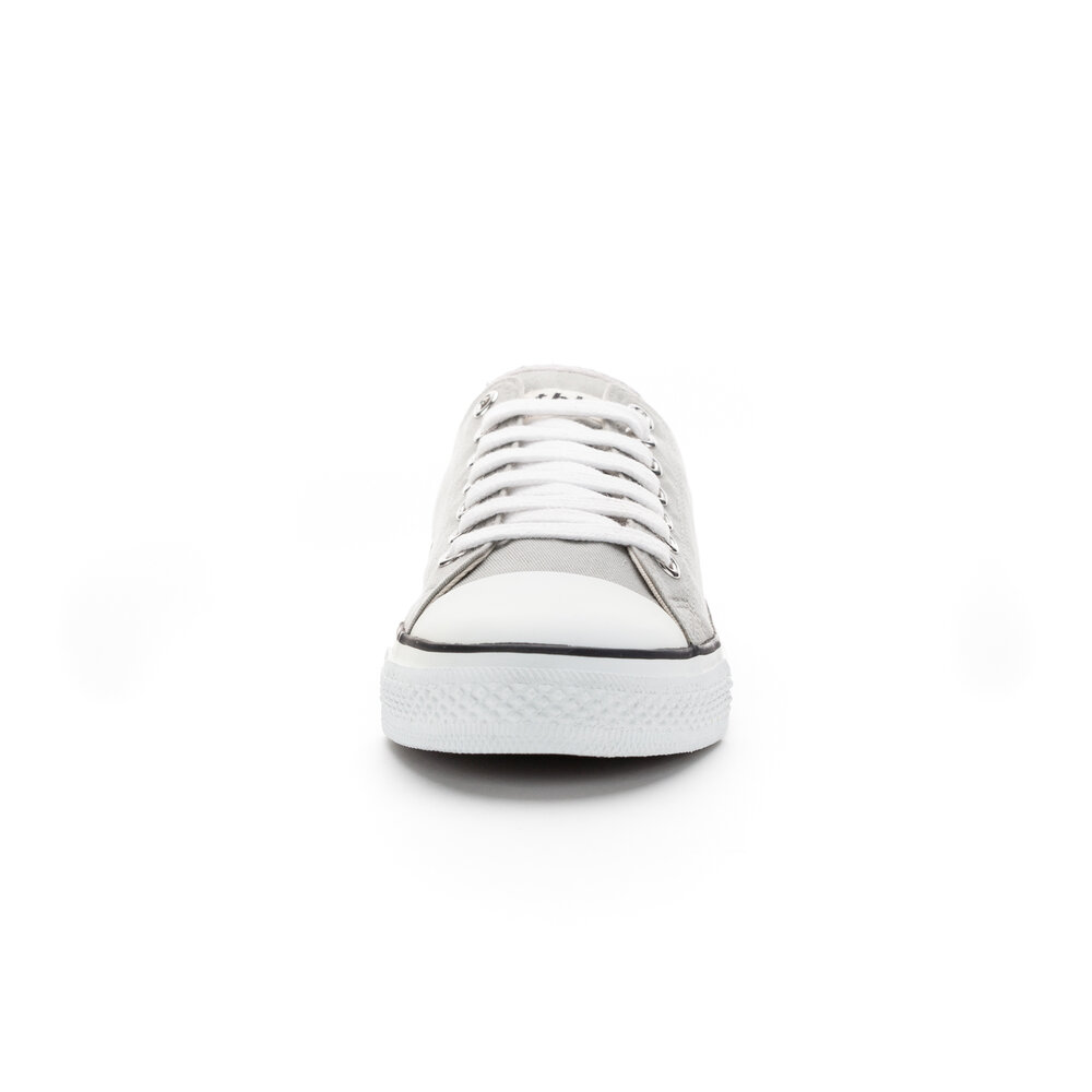 Fair Trainer White Cap Lo Cut Classic Urban Grey | Just White