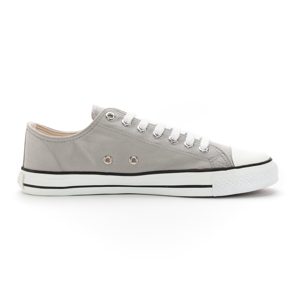 Fair Trainer White Cap Lo Cut Classic Urban Grey | Just White