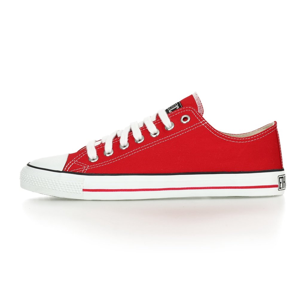 Fair Trainer White Cap Lo Cut Classic Cranberry Red | Just White