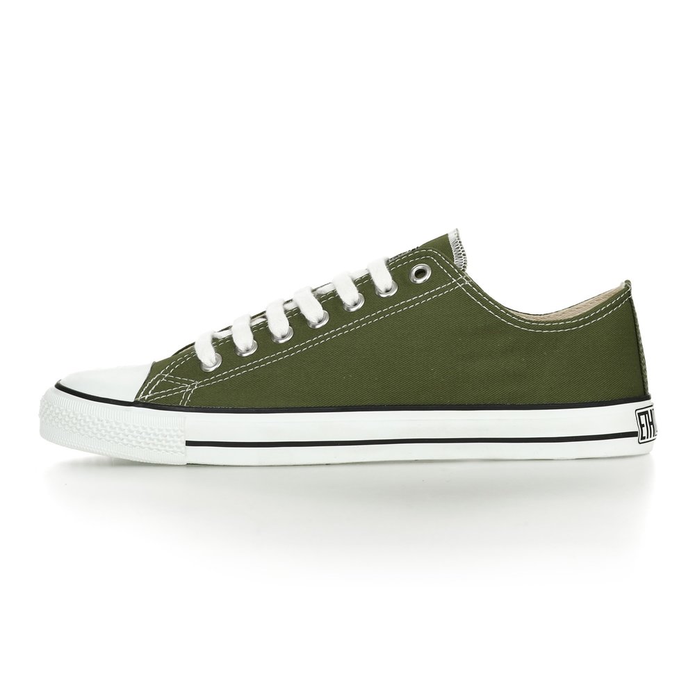 Fair Trainer White Cap Lo Cut Classic Camping Green | Just White