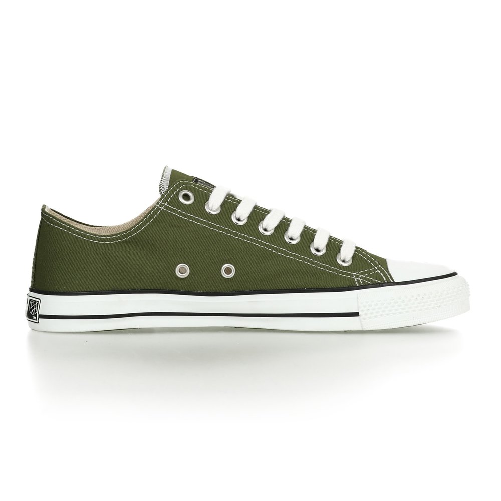 Fair Trainer White Cap Lo Cut Classic Camping Green | Just White