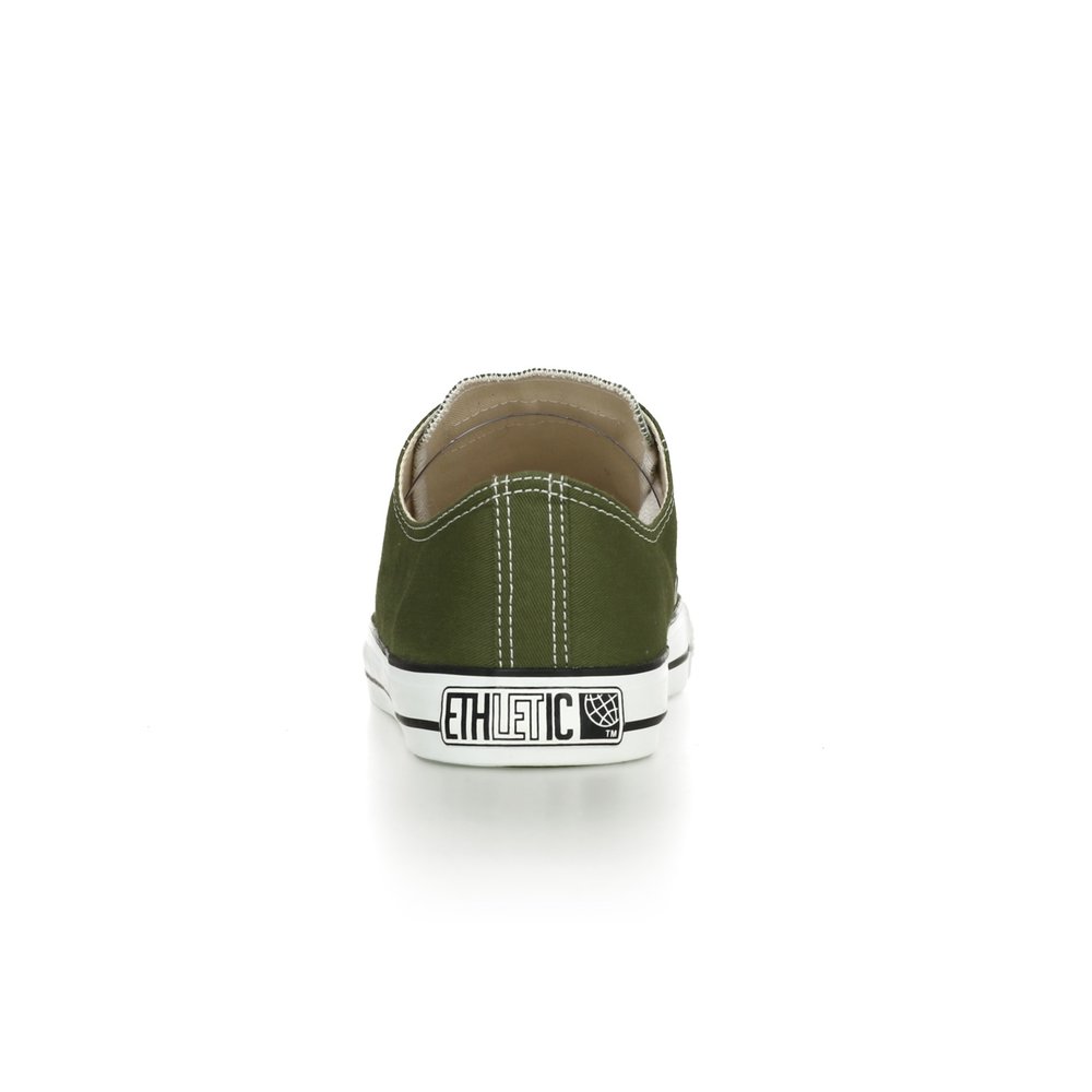 Fair Trainer White Cap Lo Cut Classic Camping Green | Just White