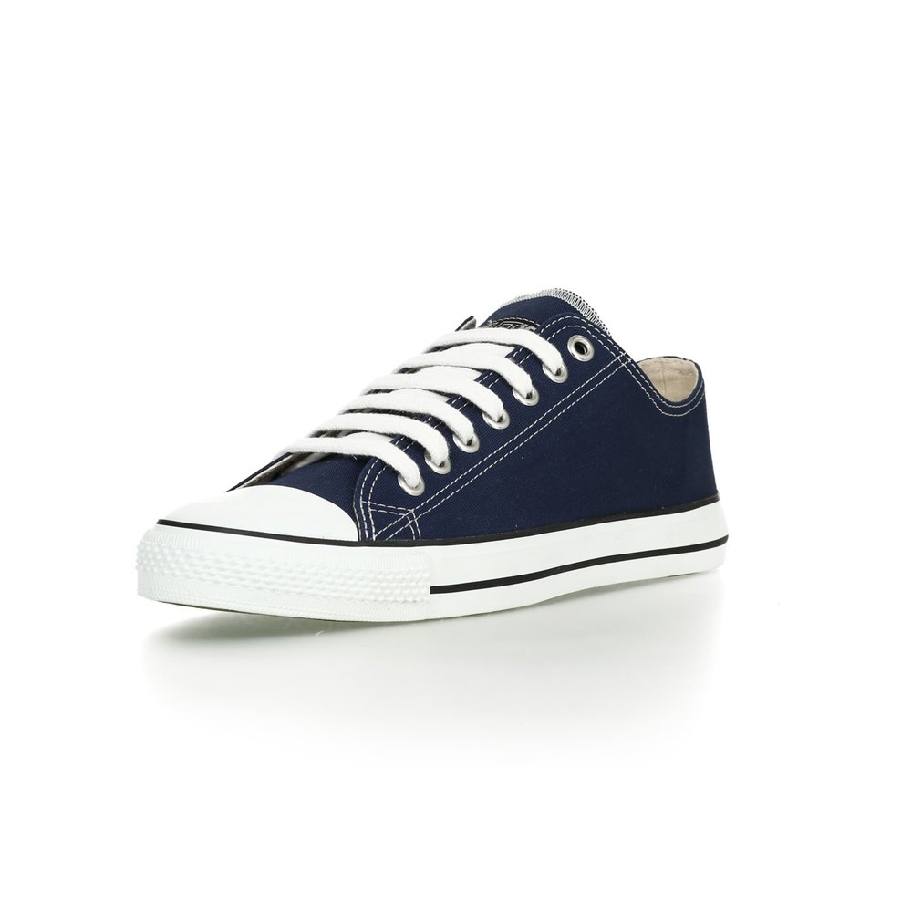 Fair Trainer White Cap Lo Cut Classic Ocean Blue | Just White
