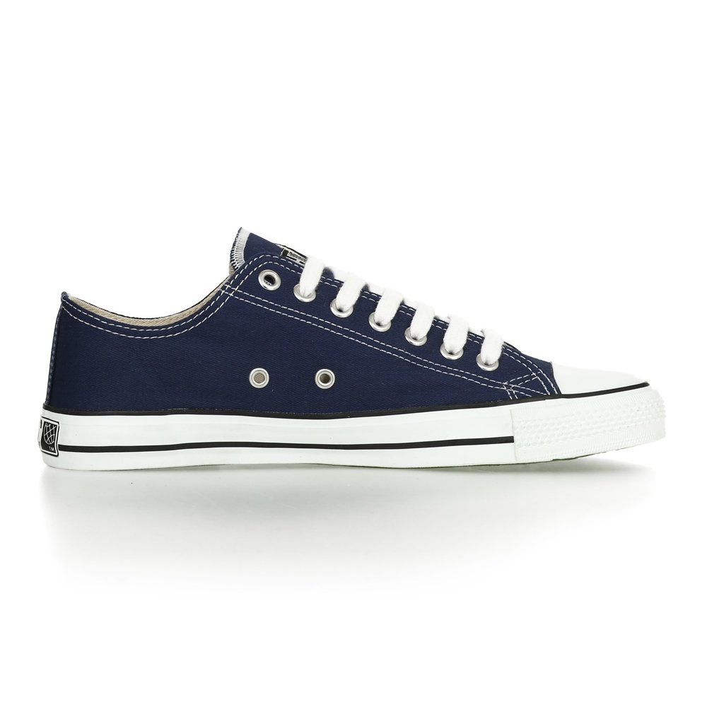 Fair Trainer White Cap Lo Cut Classic Ocean Blue | Just White