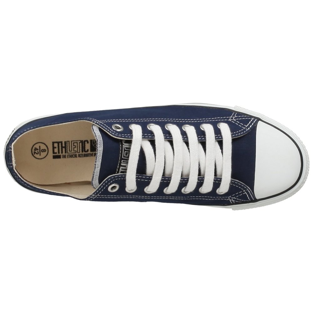 ETHLETIC Fair Trainer White Cap Lo Cut Classic Ocean Blue | Just White