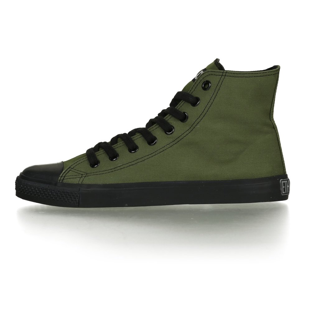 ETHLETIC Fair Trainer Black Cap Hi Cut Classic Camping Green | Jet Black