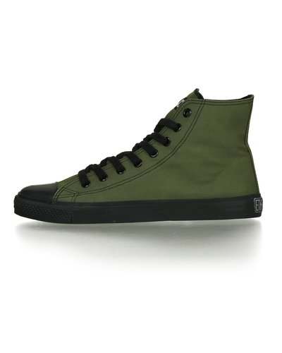 ETHLETIC Fair Trainer Black Cap Hi Cut Classic Camping Green | Jet Black