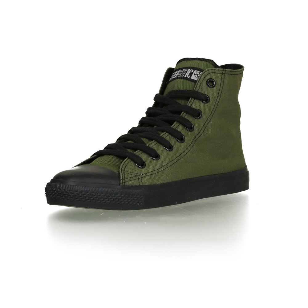 ETHLETIC Fair Trainer Black Cap Hi Cut Classic Camping Green | Jet Black