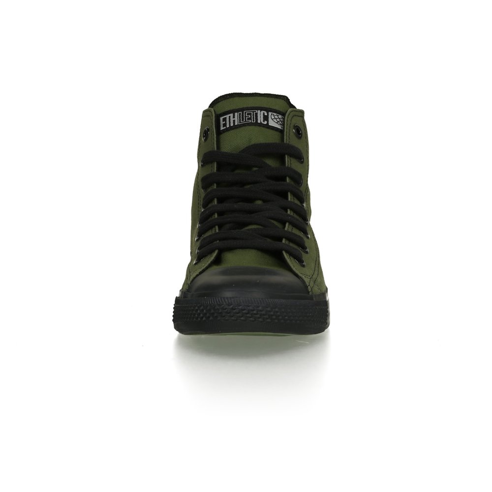 ETHLETIC Fair Trainer Black Cap Hi Cut Classic Camping Green | Jet Black