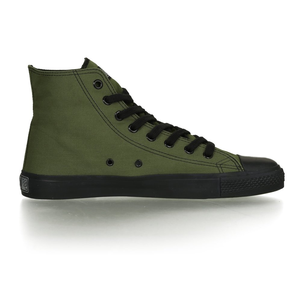 ETHLETIC Fair Trainer Black Cap Hi Cut Classic Camping Green | Jet Black