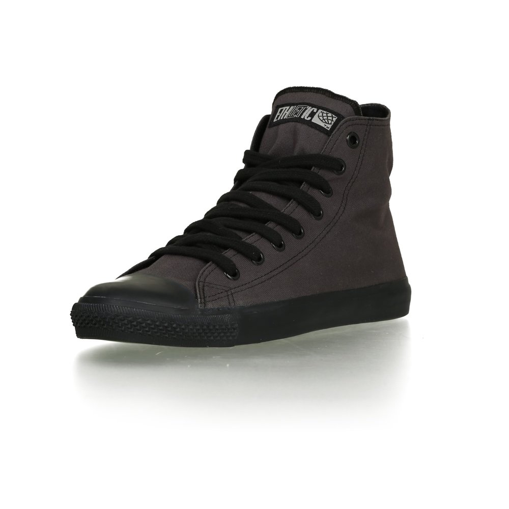 ETHLETIC Fair Trainer Black Cap Hi Cut Classic Pewter Grey | Jet Black