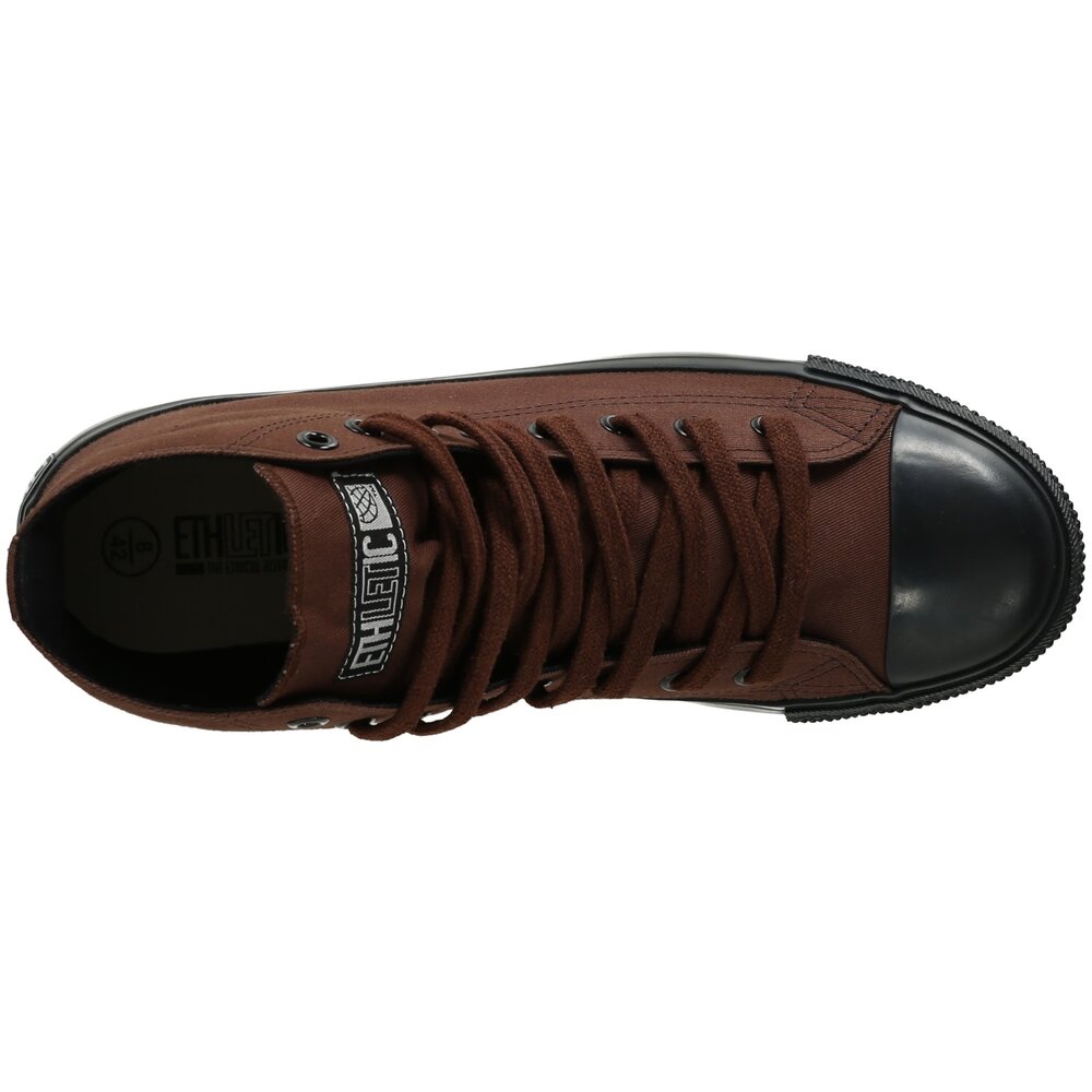 ETHLETIC Fair Trainer Black Cap Hi Cut Collection 17 Nut Brown | Jet Black