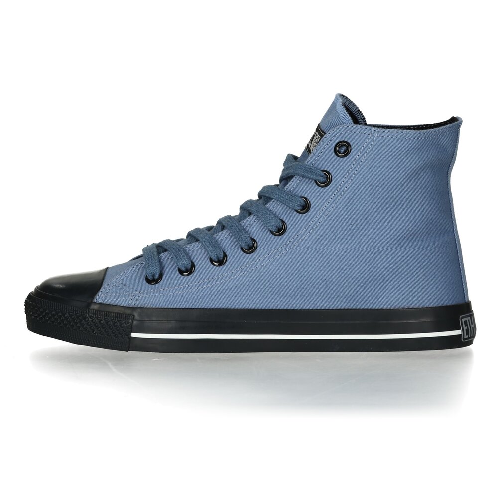 ETHLETIC Fair Trainer Black Cap Hi Cut Collection 17 Pale Denim | Jet Black