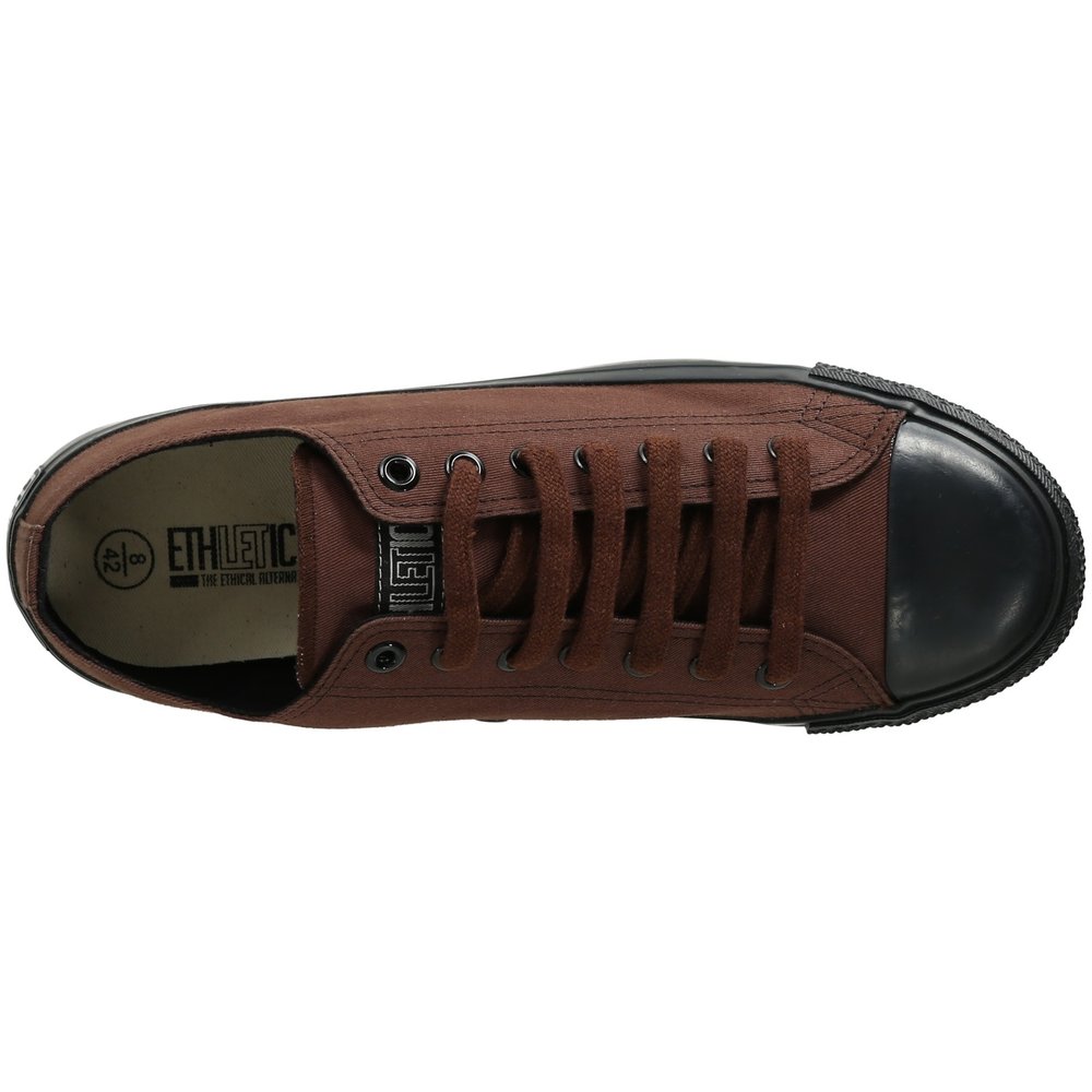 ETHLETIC Fair Trainer Black Cap Lo Cut Collection 17 Nut Brown | Jet Black