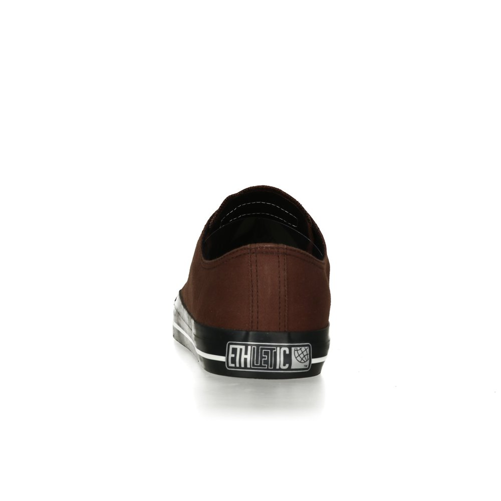 ETHLETIC Fair Trainer Black Cap Lo Cut Collection 17 Nut Brown | Jet Black