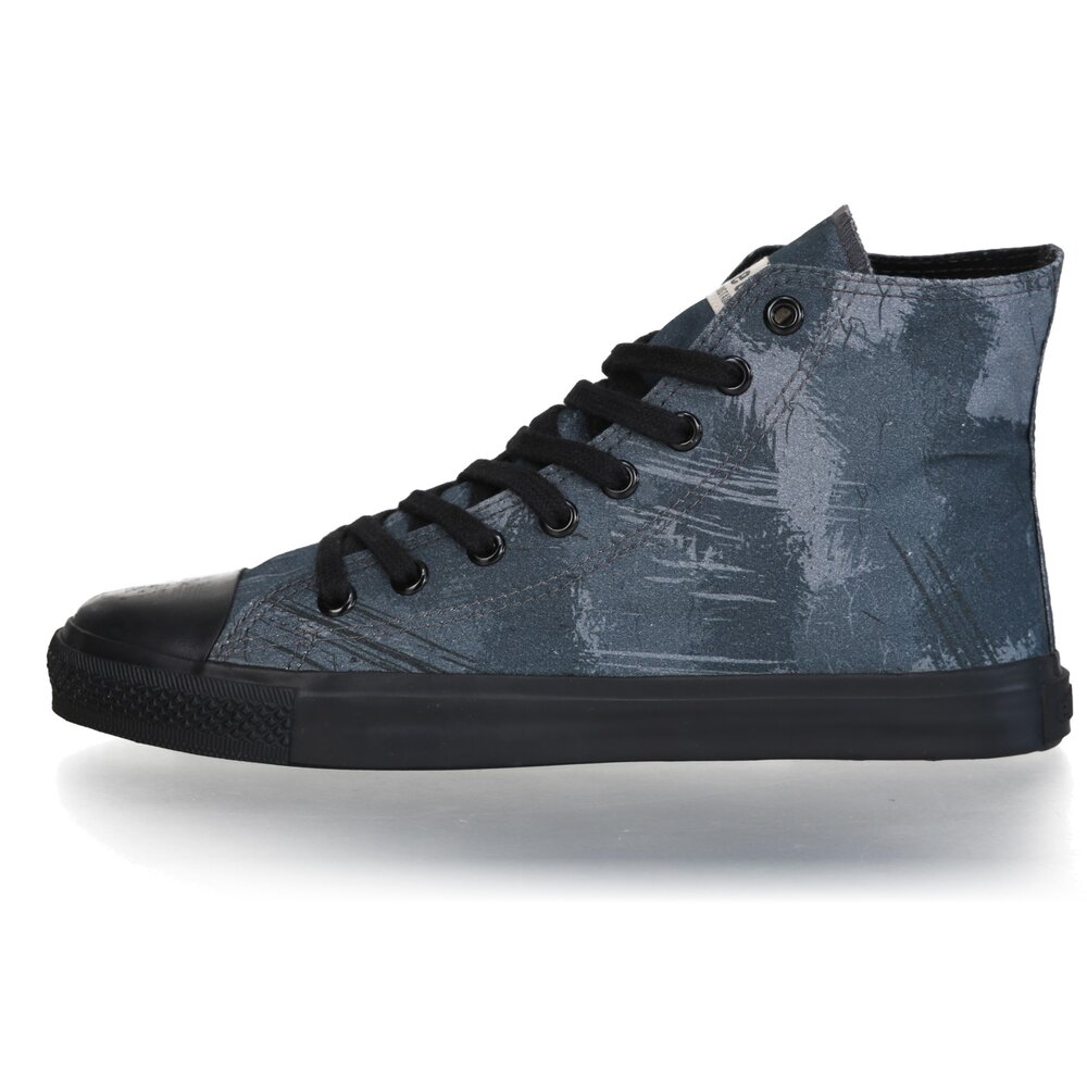 ETHLETIC Fair Trainer Black Cap Hi Cut Collection 18 Dove Camo Indigo | Jet Black