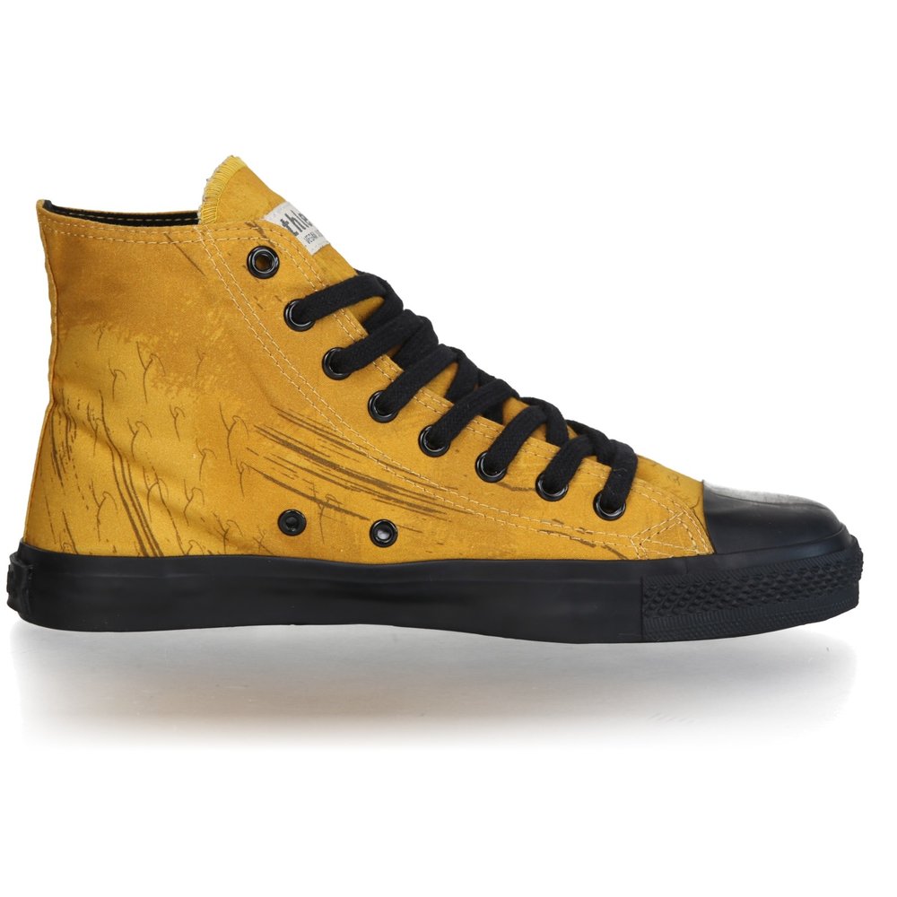 ETHLETIC Fair Trainer Black Cap Hi Cut Collection 18 Dove Camo Mustard | Jet Black