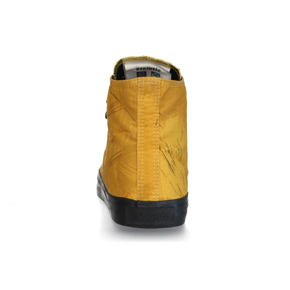 ETHLETIC Fair Trainer Black Cap Hi Cut Collection 18 Dove Camo Mustard | Jet Black