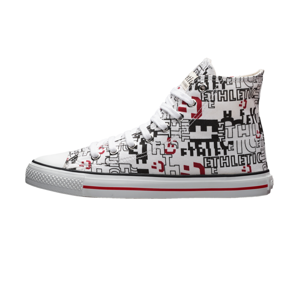 Fair Trainer White Cap Hi Cut Letters White | Just White