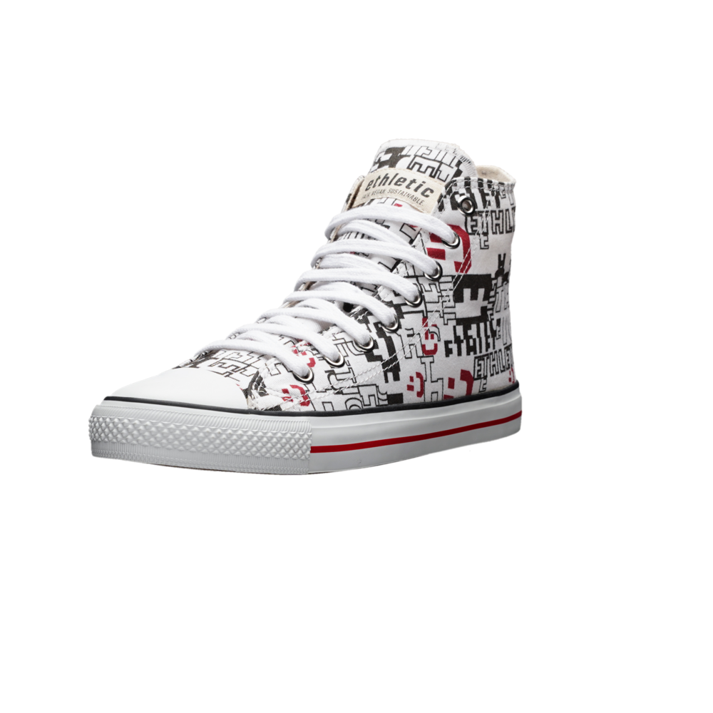 Fair Trainer White Cap Hi Cut Letters White | Just White
