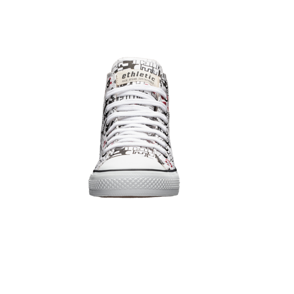 Fair Trainer White Cap Hi Cut Letters White | Just White
