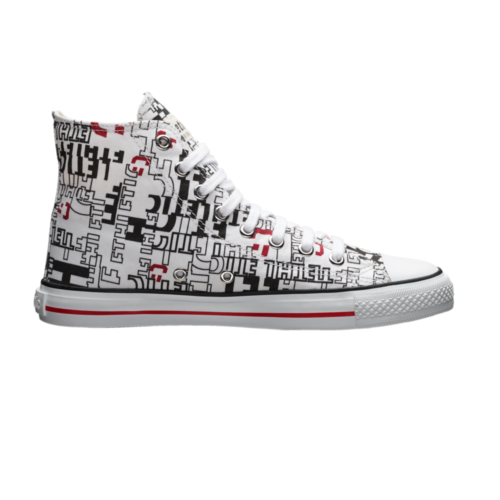 Fair Trainer White Cap Hi Cut Letters White | Just White