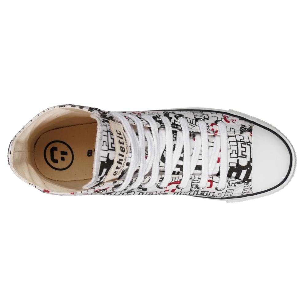 Fair Trainer White Cap Hi Cut Letters White | Just White
