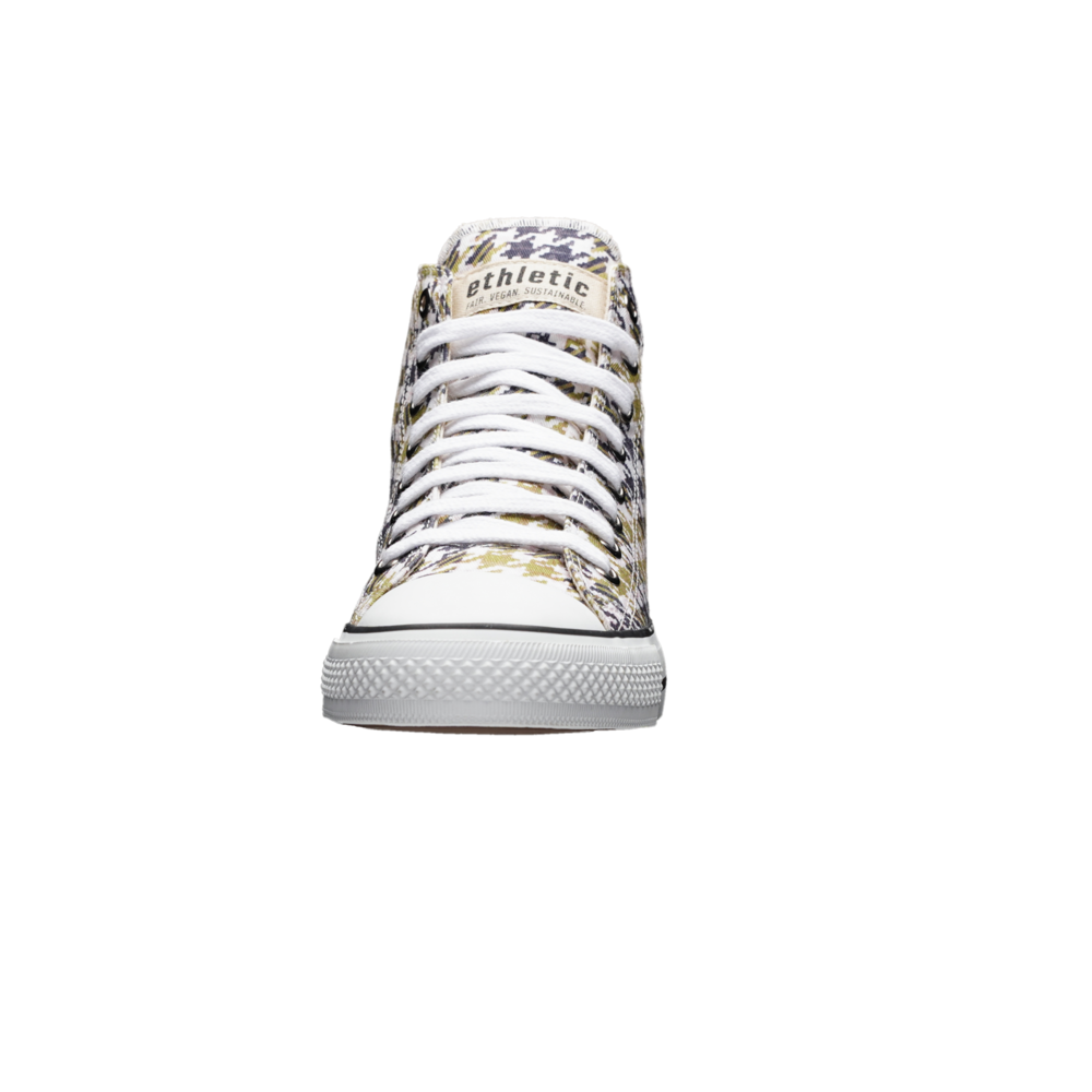 Fair Trainer White Cap Hi Cut TweedGreen | Just White