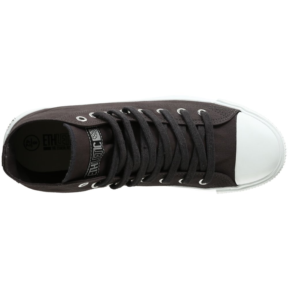 ETHLETIC Fair Trainer  White Cap Hi Cut Collection 17 Pewter Grey | Just White