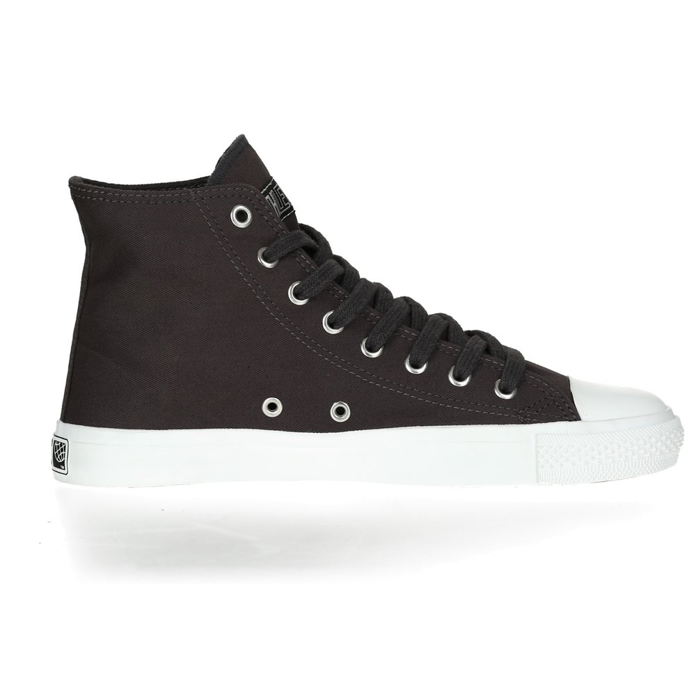 ETHLETIC Fair Trainer  White Cap Hi Cut Collection 17 Pewter Grey | Just White