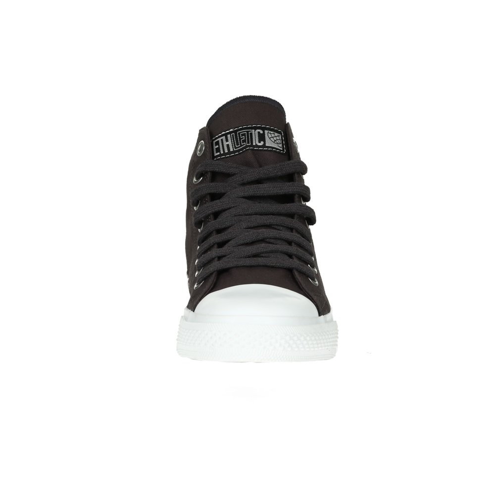 ETHLETIC Fair Trainer  White Cap Hi Cut Collection 17 Pewter Grey | Just White