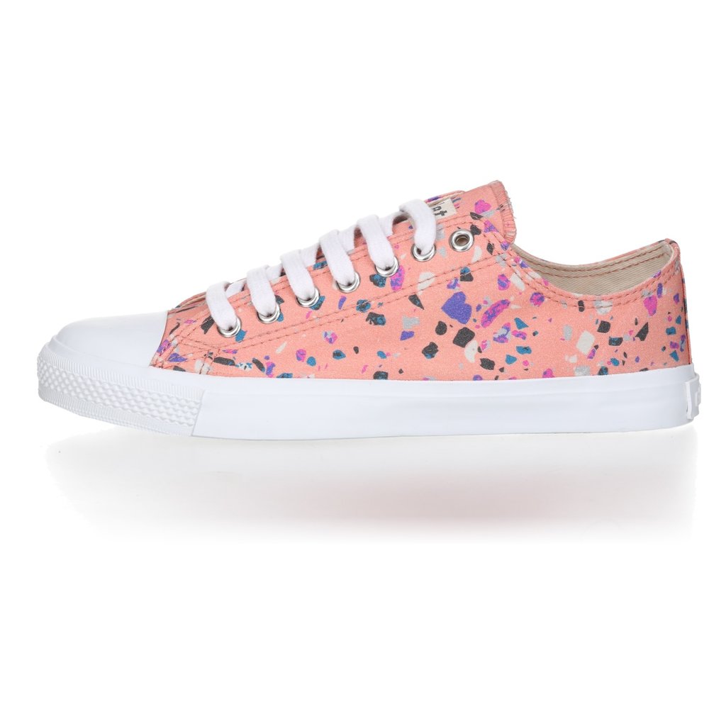ETHLETIC Fair Trainer White Cap Lo Cut Collection 18 Terrazzo Rose | Just White