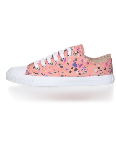 ETHLETIC Fair Trainer White Cap Lo Cut Collection 18 Terrazzo Rose | Just White