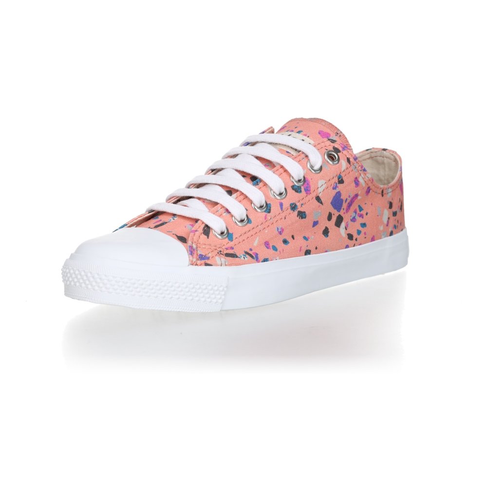 ETHLETIC Fair Trainer White Cap Lo Cut Collection 18 Terrazzo Rose | Just White