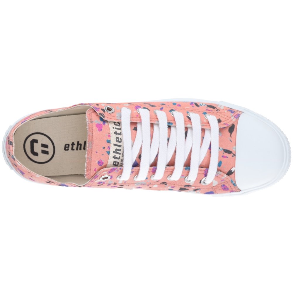 ETHLETIC Fair Trainer White Cap Lo Cut Collection 18 Terrazzo Rose | Just White