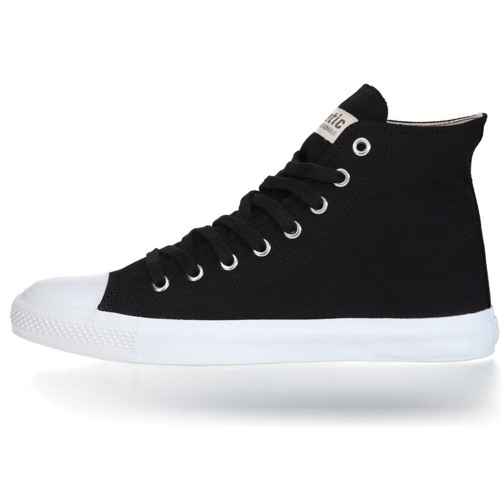 ETHLETIC Fair Trainer White Cap Hi Cut Collection 18 Jet Black | Just White