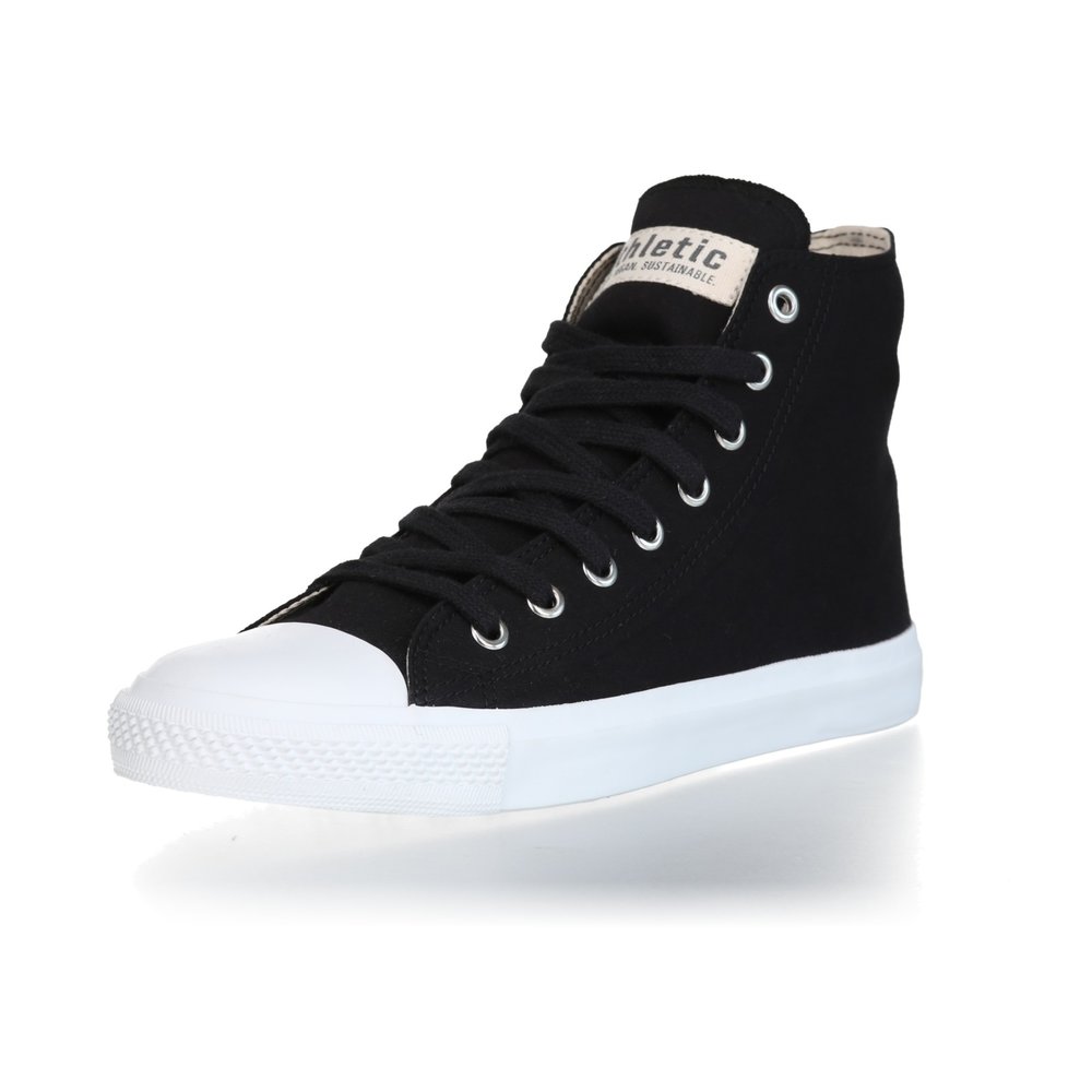 ETHLETIC Fair Trainer White Cap Hi Cut Collection 18 Jet Black | Just White