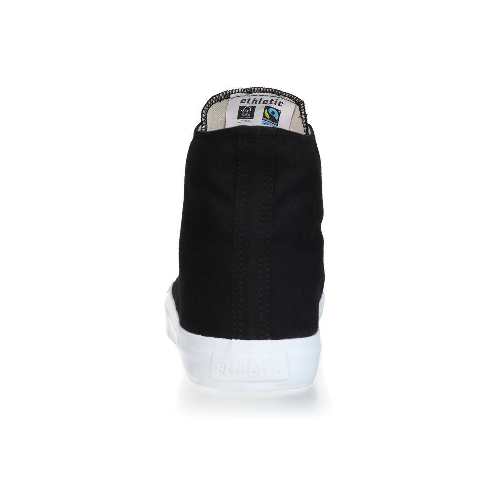 ETHLETIC Fair Trainer White Cap Hi Cut Collection 18 Jet Black | Just White
