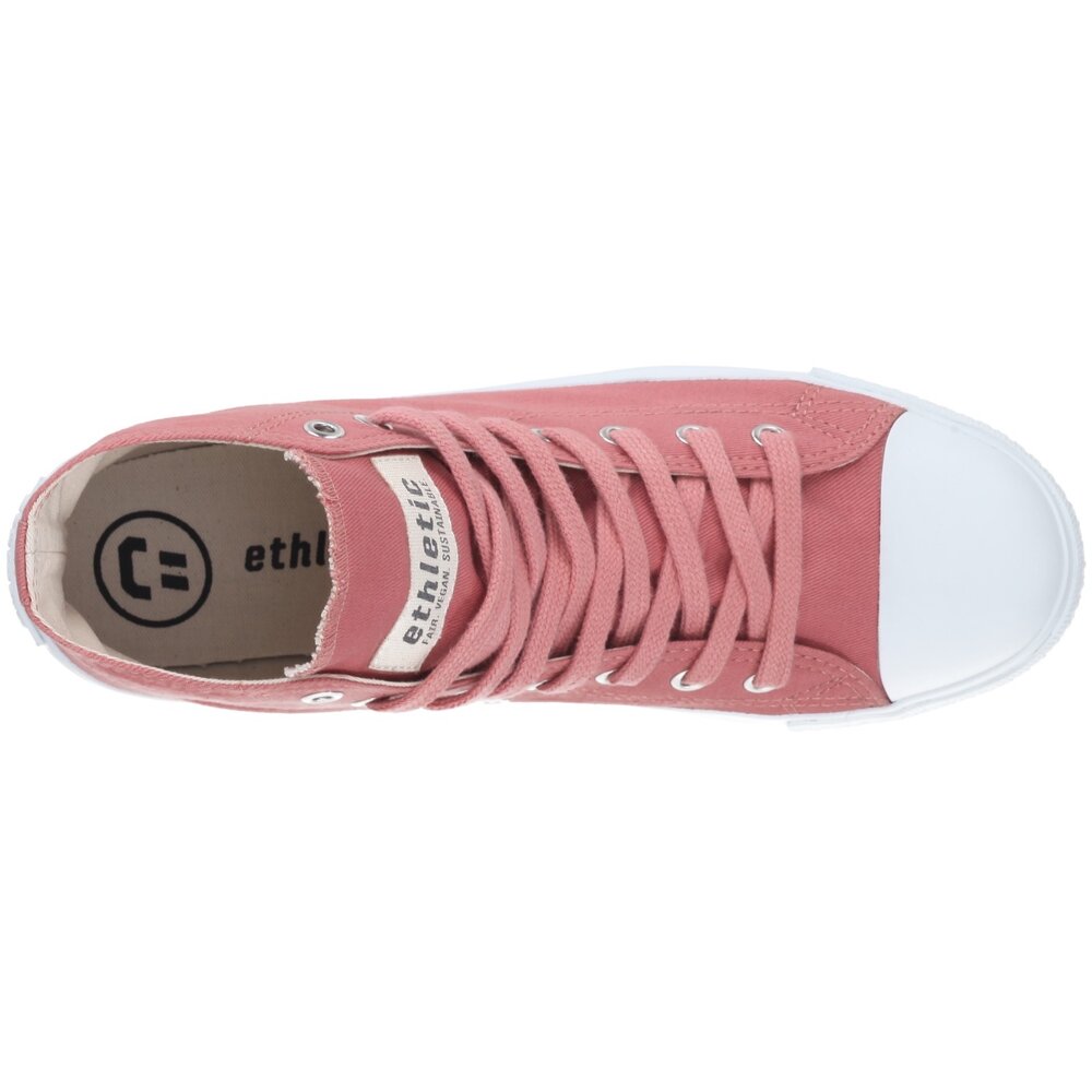 ETHLETIC Fair Trainer  White Cap Hi Cut Collection 18 Rose Dust | Just White