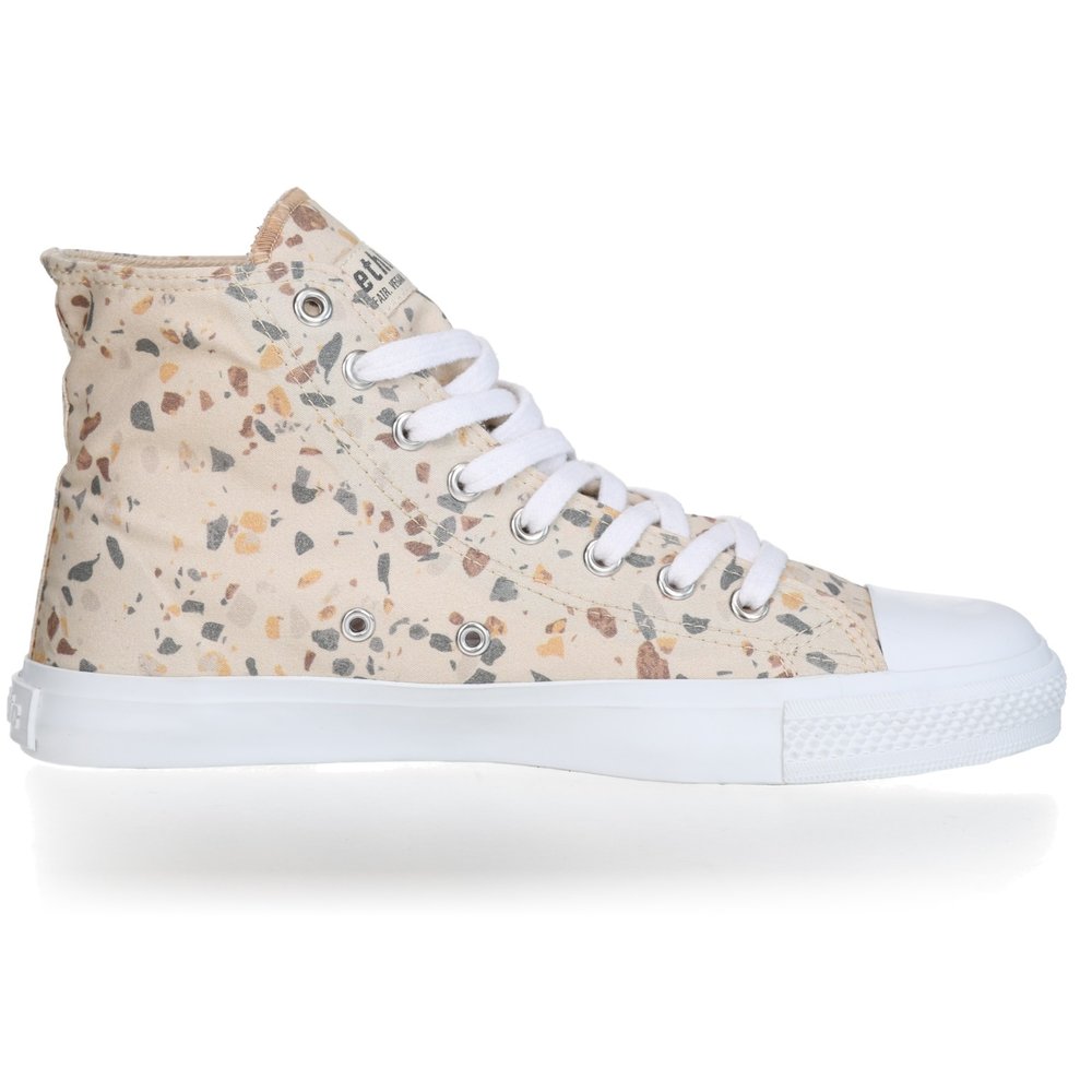 ETHLETIC Fair Trainer White Cap Hi Cut Collection 18 Terrazzo Caramel | Just White
