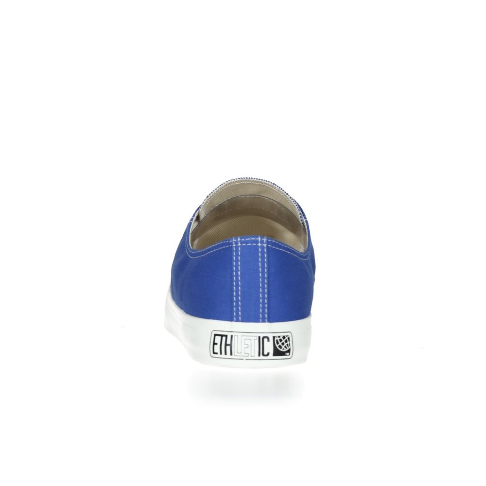 ETHLETIC Fair Trainer  White Cap Lo Cut Collection 17 Glow Blue | Just White
