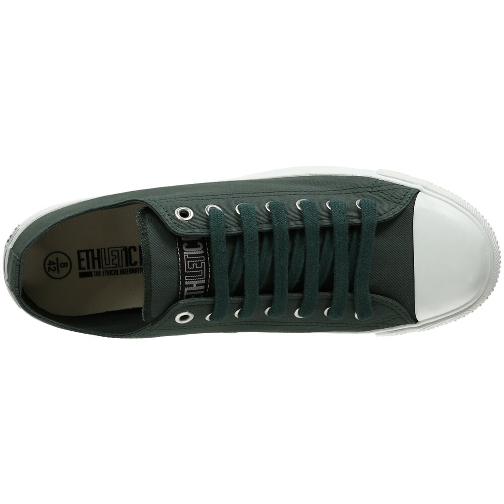 ETHLETIC Fair Trainer  White Cap Lo Cut Collection 17 Reseda Green | Just White