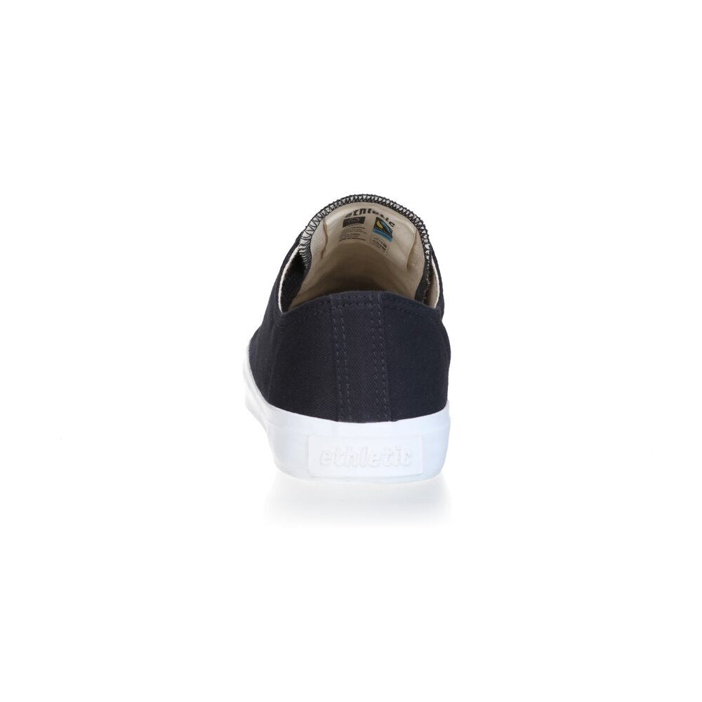 ETHLETIC Fair Trainer  White Cap Lo Cut Collection 18 Black Navy | Just White