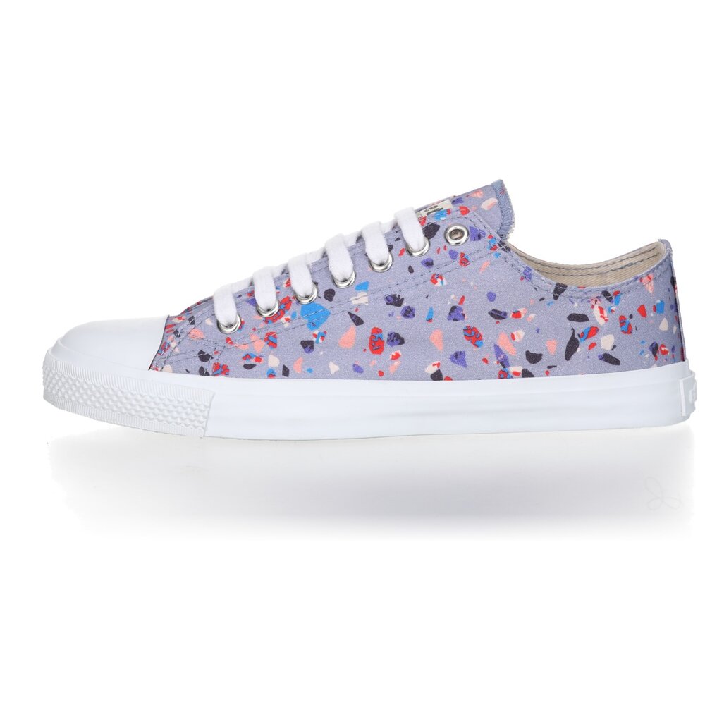 ETHLETIC Fair Trainer  White Cap Lo Cut Collection 18 Terrazzo Blueberry | Just White